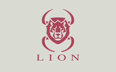 Plantilla de diseño de logotipo de león V18