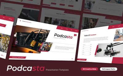 Podcasta – Podcast Keynote sablon