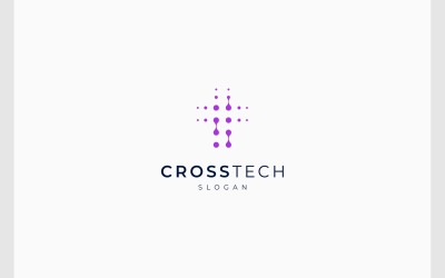 Cross Church Molecule Technology Digitální Logo