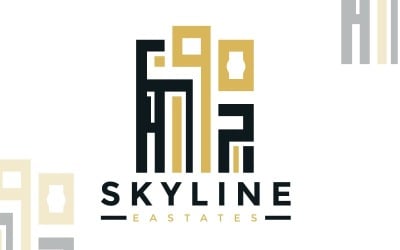 Design sofisticado de logotipo imobiliário para profissionais