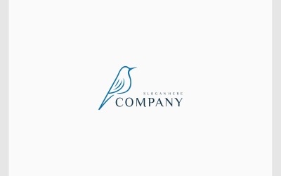 Eenvoudig vogeloverzicht elegant logo