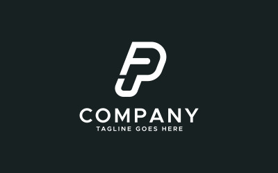 FP brev minimal logotyp designmall