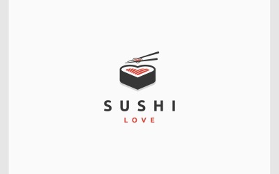 Logo sushi láska japonské jídlo