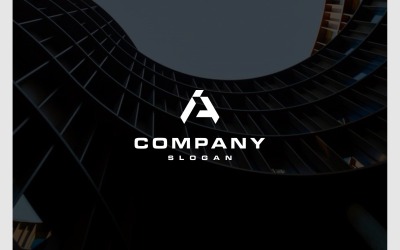 Písmeno AI IA Trojúhelník Moderní Logo
