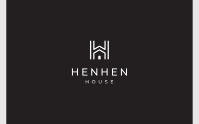 Písmeno H Home House Building Logo