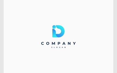 Písmeno ID DI barevné přechodové logo