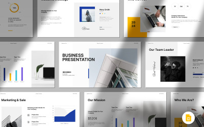Plantilla de diapositiva de Google del servicio de plan de negocios