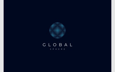 Polotónové koule Globe Circle Logo