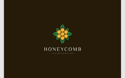 Přírodní Logo Honeycomb Leaf