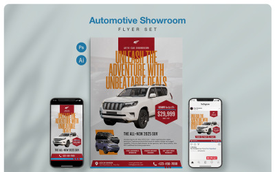 Automotive Showroom Flyer Set