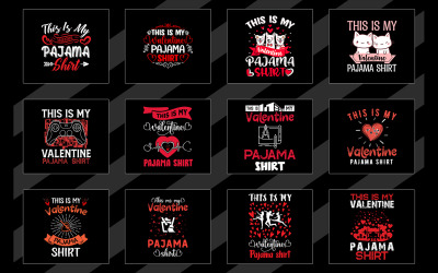Это моя пижамная рубашка ко Дню святого Валентина | Дизайн футболки ко Дню святого Валентина