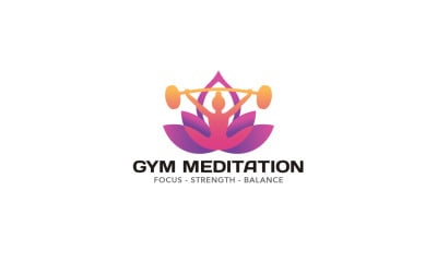 Gym Meditation Logo Template