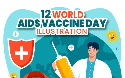 12 Illustrationen zum Welt-Aids-Impftag