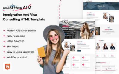 Immigration Aim - HTML-mall för immigration och visumrådgivning