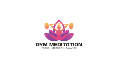 Logo-Vorlage für Fitnessstudio-Meditation