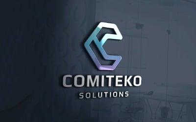 Modello di logo Comiteko lettera C