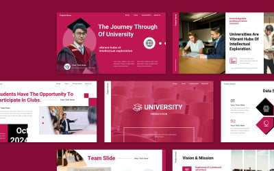 Plantilla de diapositivas de Google para presentación del programa académico de University College