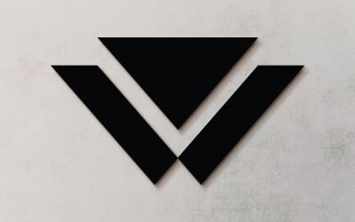 Початковий WV лист логотип шаблону дизайну