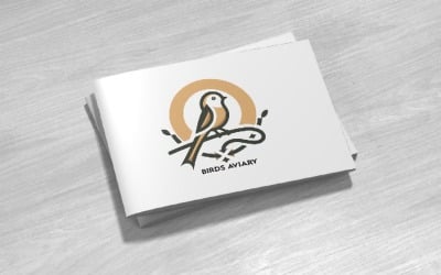 Шаблон логотипа вольера птиц