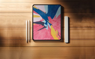 Шаблон макета Apple iPad, многослойный PSD-файл, смарт-объект