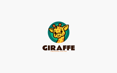 Giraffe Mascot Cartoon Logo 2