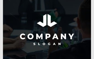 Letter JL Geometric Mirror Logo