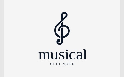 Logo muzyki muzycznej Uwaga Treble