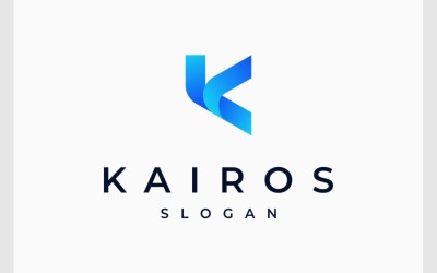 Logotipo Degradado Colorido De La Letra K