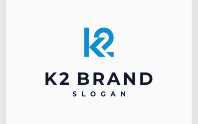 Logotipo minimalista simple de la letra K2