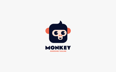 Monkey Flat Modern Logo Template