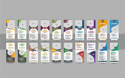 Pacchetto banner roll up o banner roll up pubblicitario aziendale