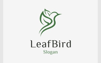 Vogelfliegen-Flügel-Blatt-Natur-Logo