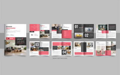 Брошура про сучасний дизайн інтер’єру, дизайн шаблону брошури про інтер’єр
