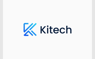 Buchstabe K Logo für moderne Technologie