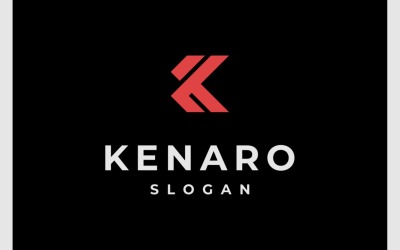 K Harfi Basit Geometrik Modern Logo