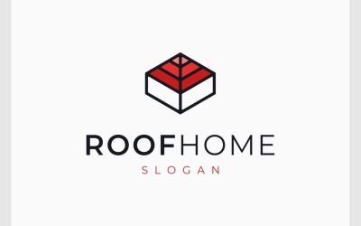 Крыша дома 3D Изометрический логотип