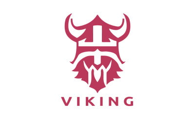 Modèle de conception de logo Viking V8