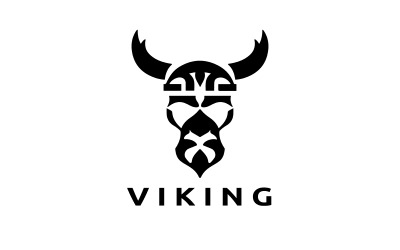 Plantilla de diseño de logotipo vikingo V10