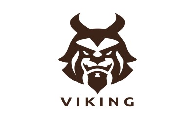 Plantilla de diseño de logotipo vikingo V4