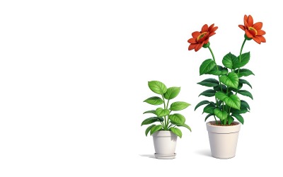 Premium Zonnebloem groeit in een bloempot