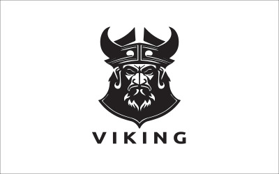 Шаблон дизайна логотипа викинга V11
