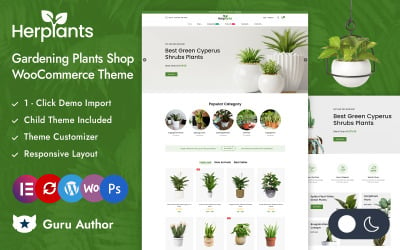 Herplant - Pépinière et magasin de plantes Thème réactif Elementor WooCommerce