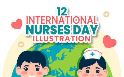 12 Internationella sjuksköterskedagen Illustration