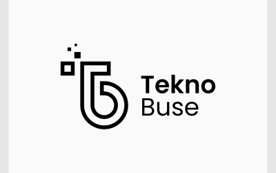 Buchstabe TB BT Digital Tech Logo