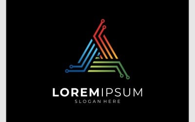 Circuit Network Triangle Tech Logo