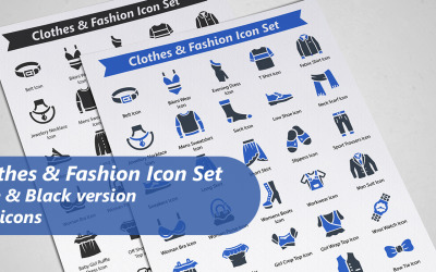 Kleidung und Mode-Icon-Set