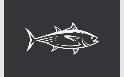 Логотип плоского силуэта тунца