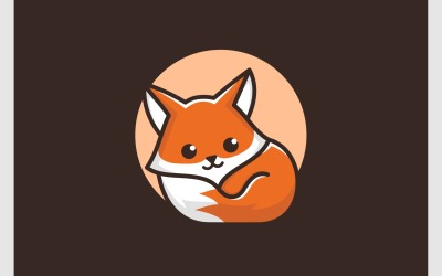 Schattig Fox Vulpes Cartoon mascotte Logo