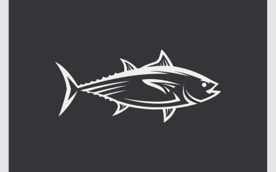 Tuna Fish Flat Silhouette Logo