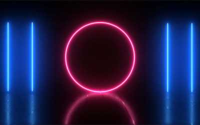 Geometrische figuur op neoneffect lichte achtergrond